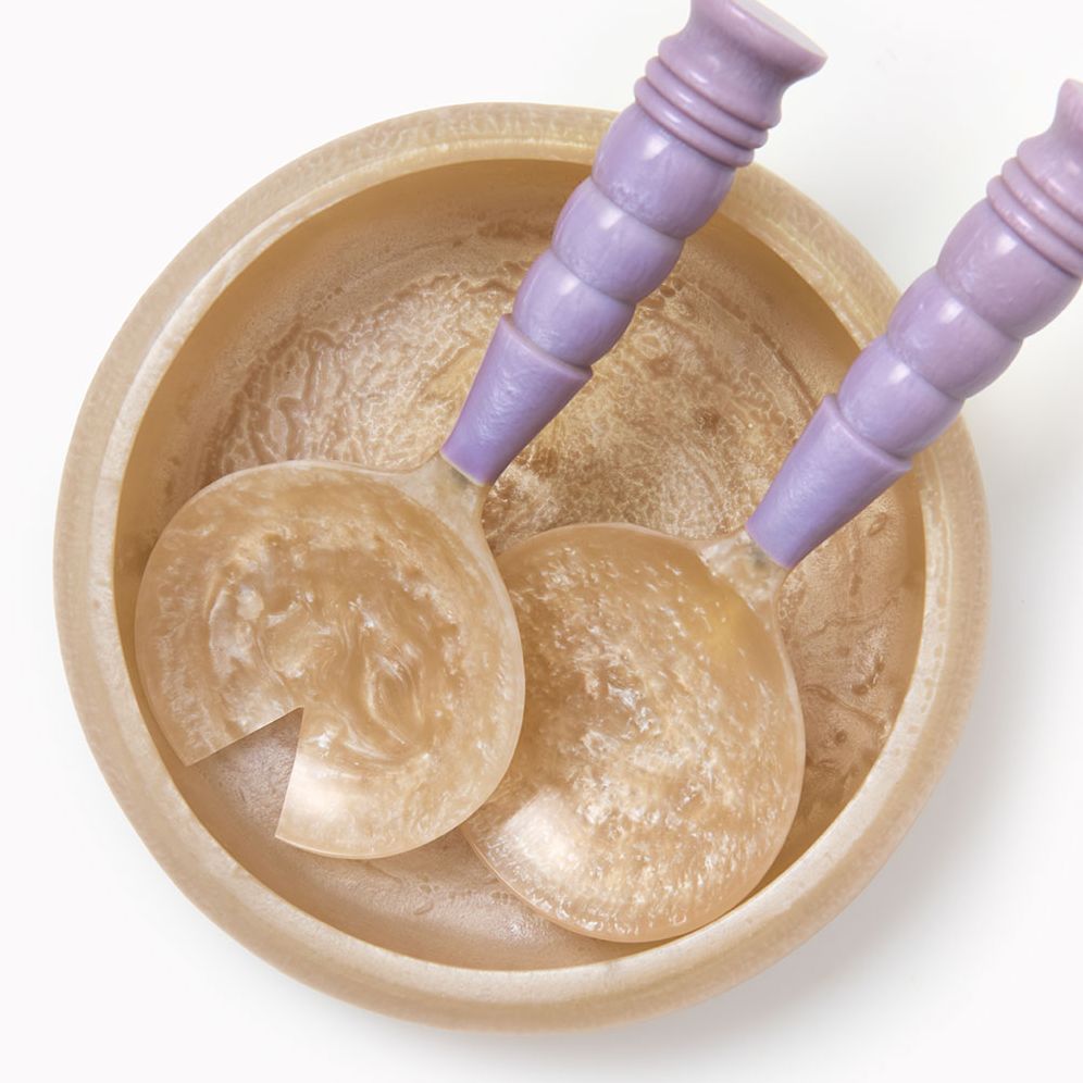 Marbled Resin Salad Server Set - Image 3