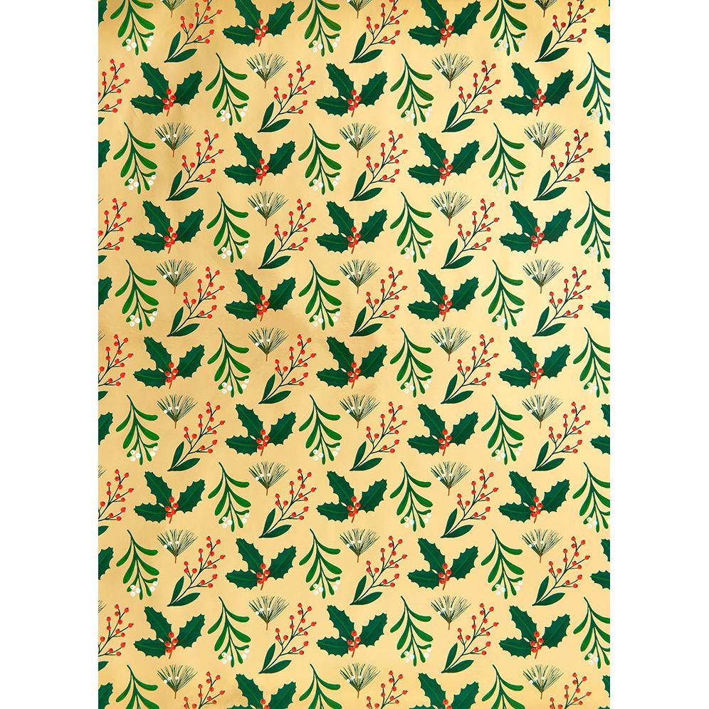 Alternative view of Winter Botanical Foil Wrapping Paper