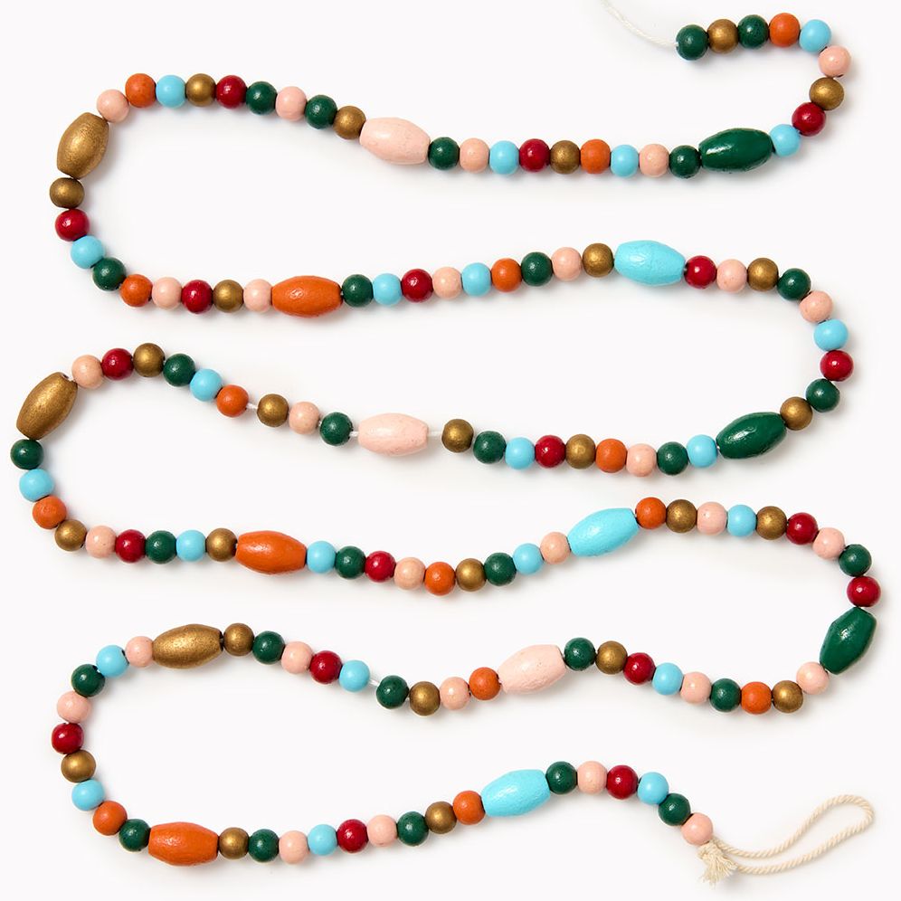 Alternative view of Holiday Wood Bead Garland
