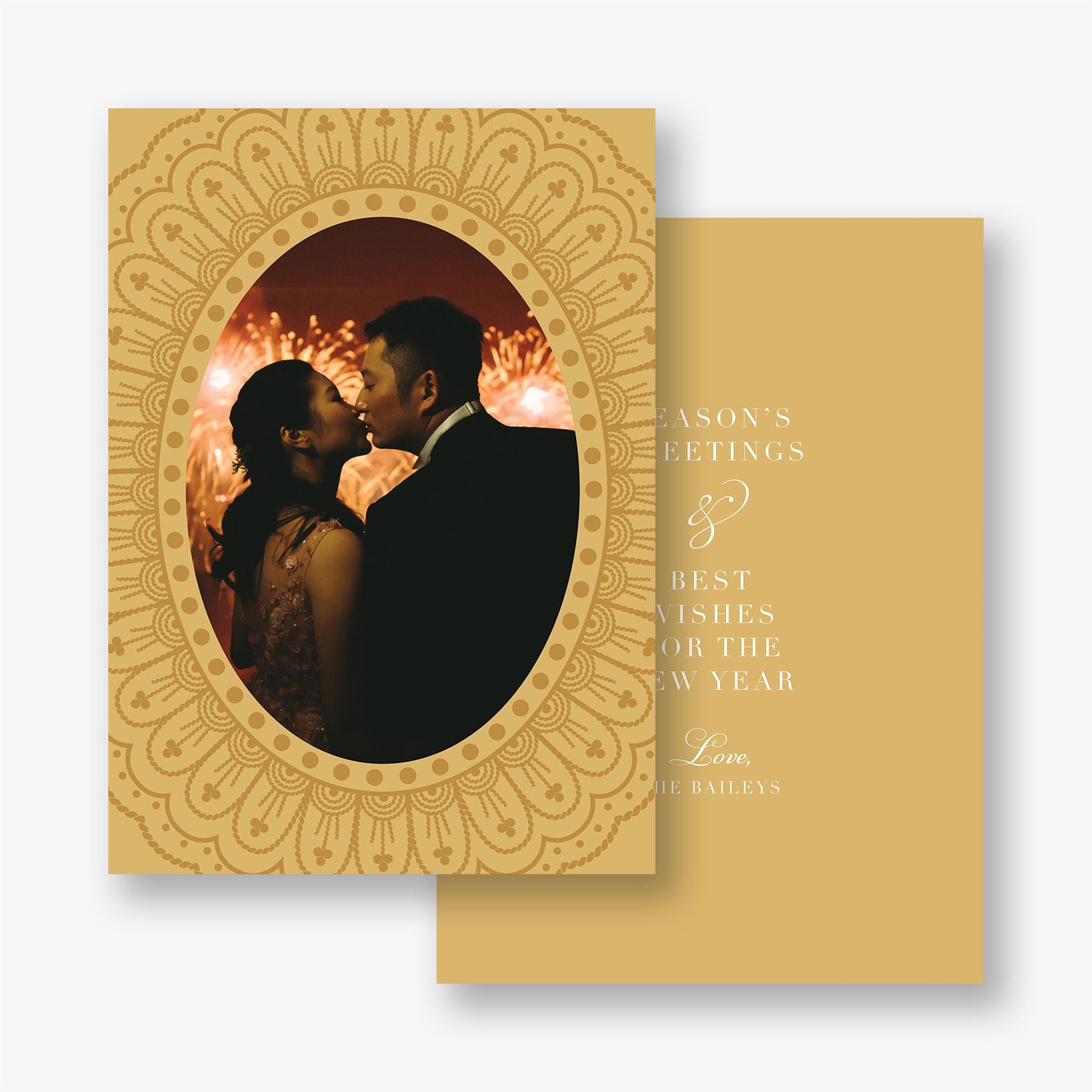 Adorned Pendant Frame Holiday Photo Card - Image 3