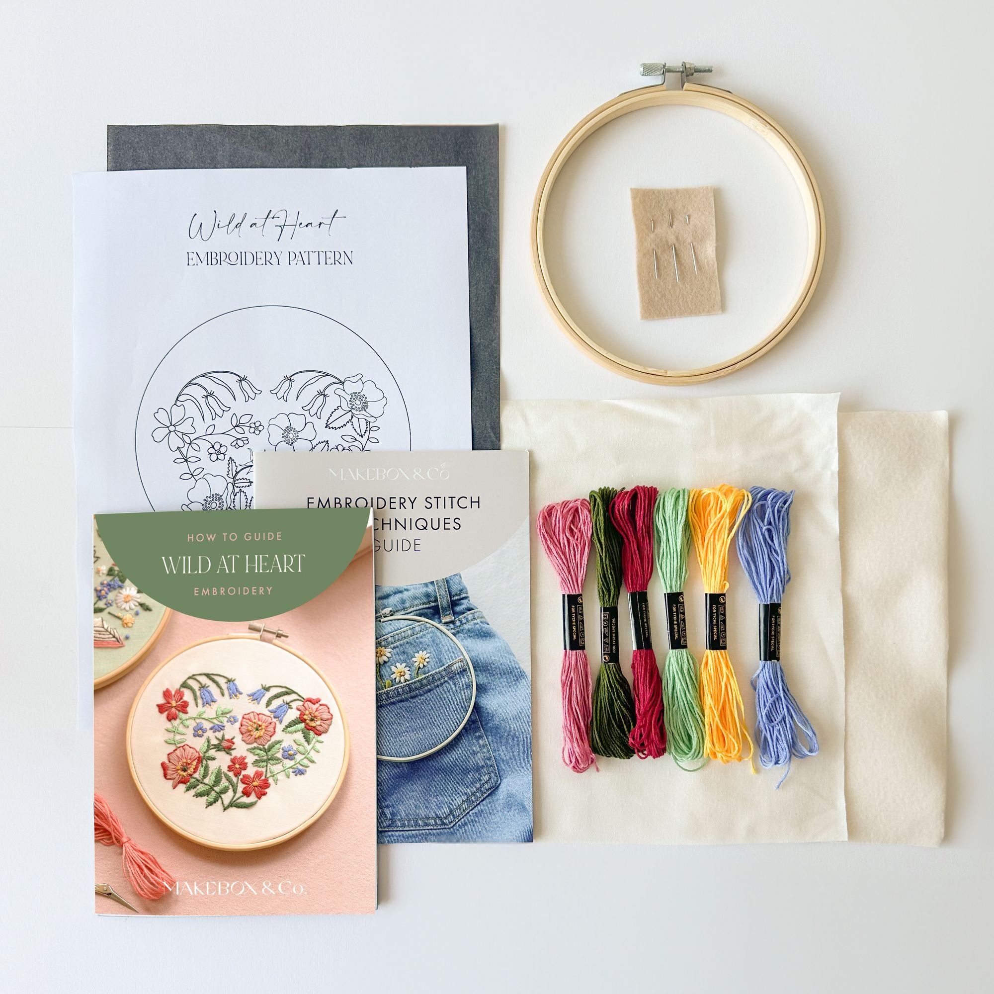 MakeBox & Co. Wild at Heart Embroidery Kit 6 inch - Image 3
