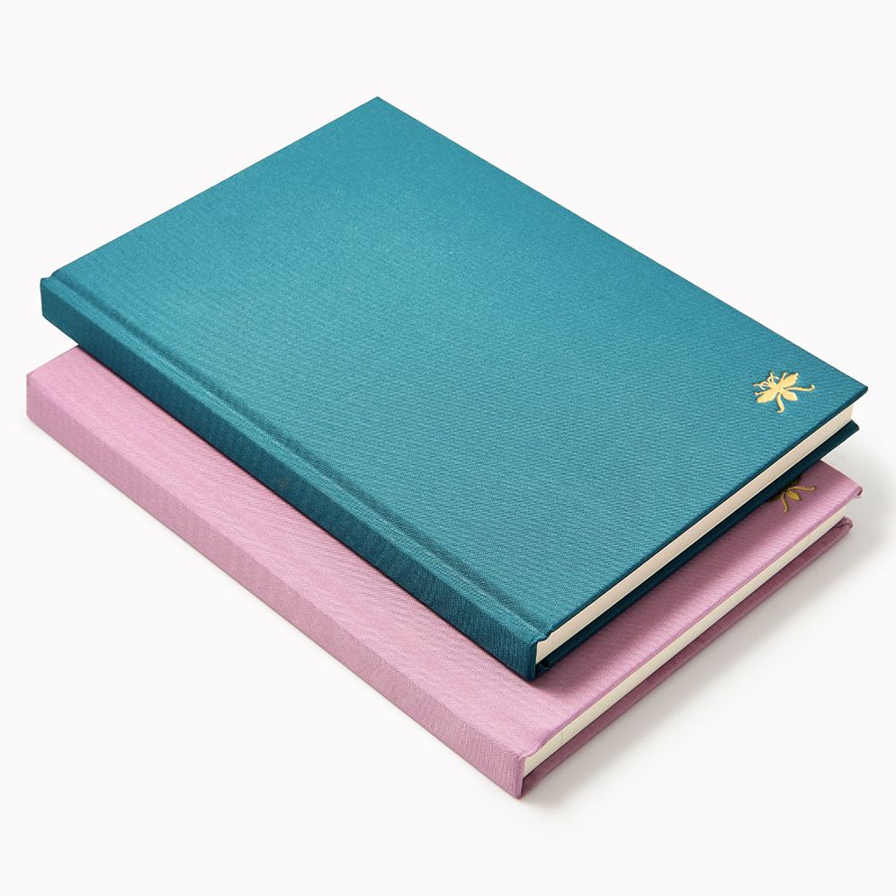 Alternative view of Teal Bookcloth Paper Wasp Med Lined Journal