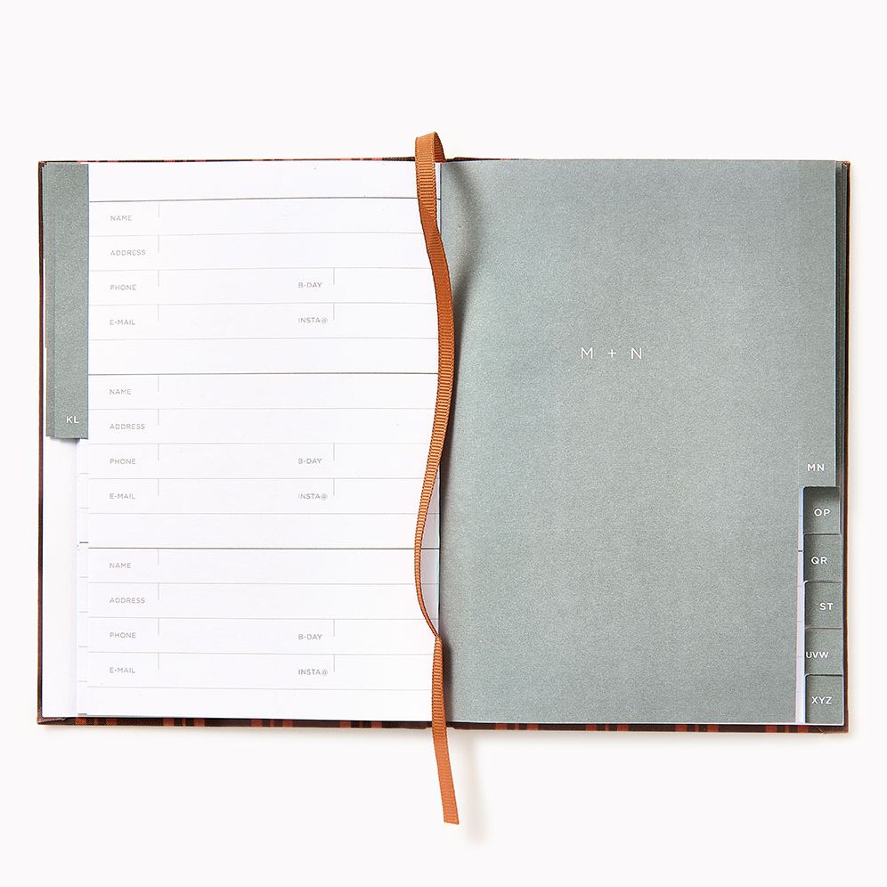 Alternative view of Choc Stripe Paper Wasp Bookcloth Address Book