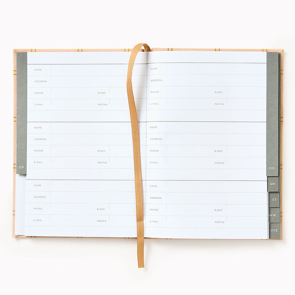 Alternative view of Sand Grid Paper Wasp Bookcloth Address Book