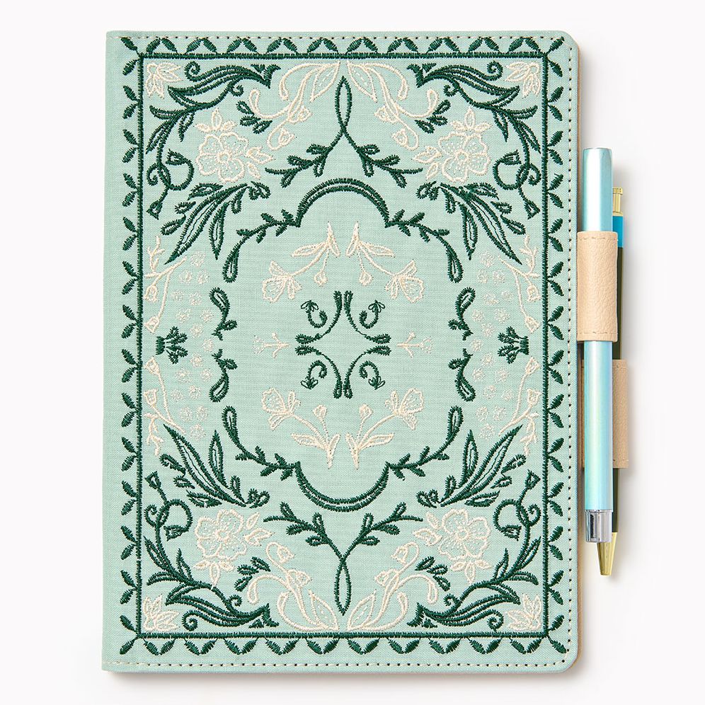 Alternative view of Paper Source A5 Folk Floral Bookcloth Journal Cover with Pen Loop Closure