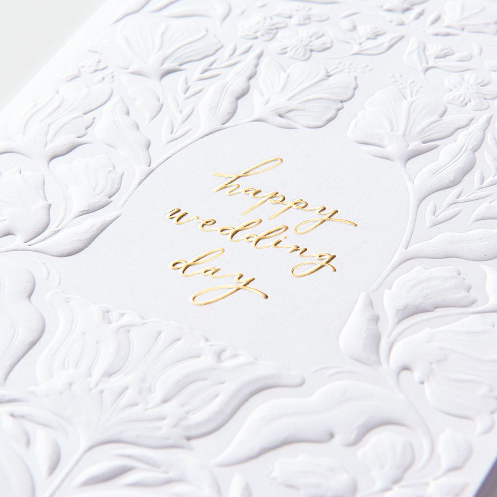 Alternative view of Floral Arch Embellished Wedding Card