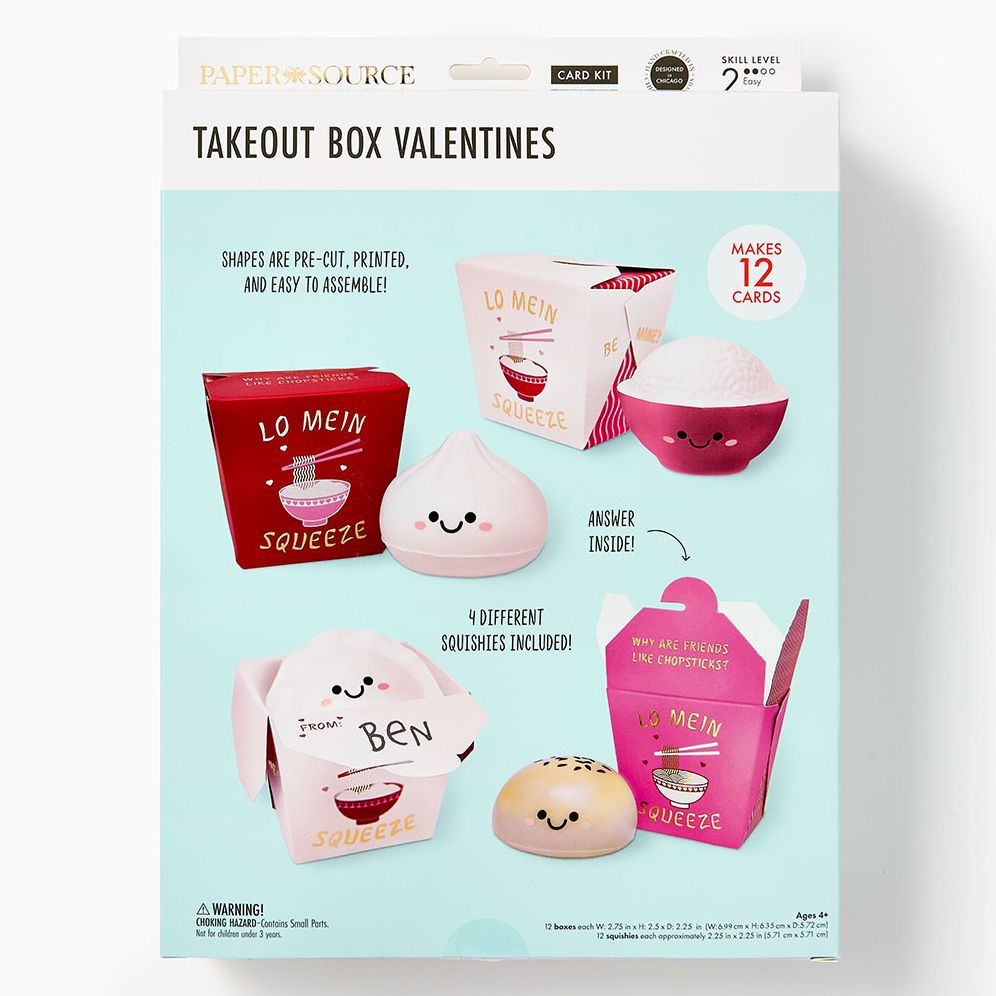 Takeout Box Valentines Card Kit