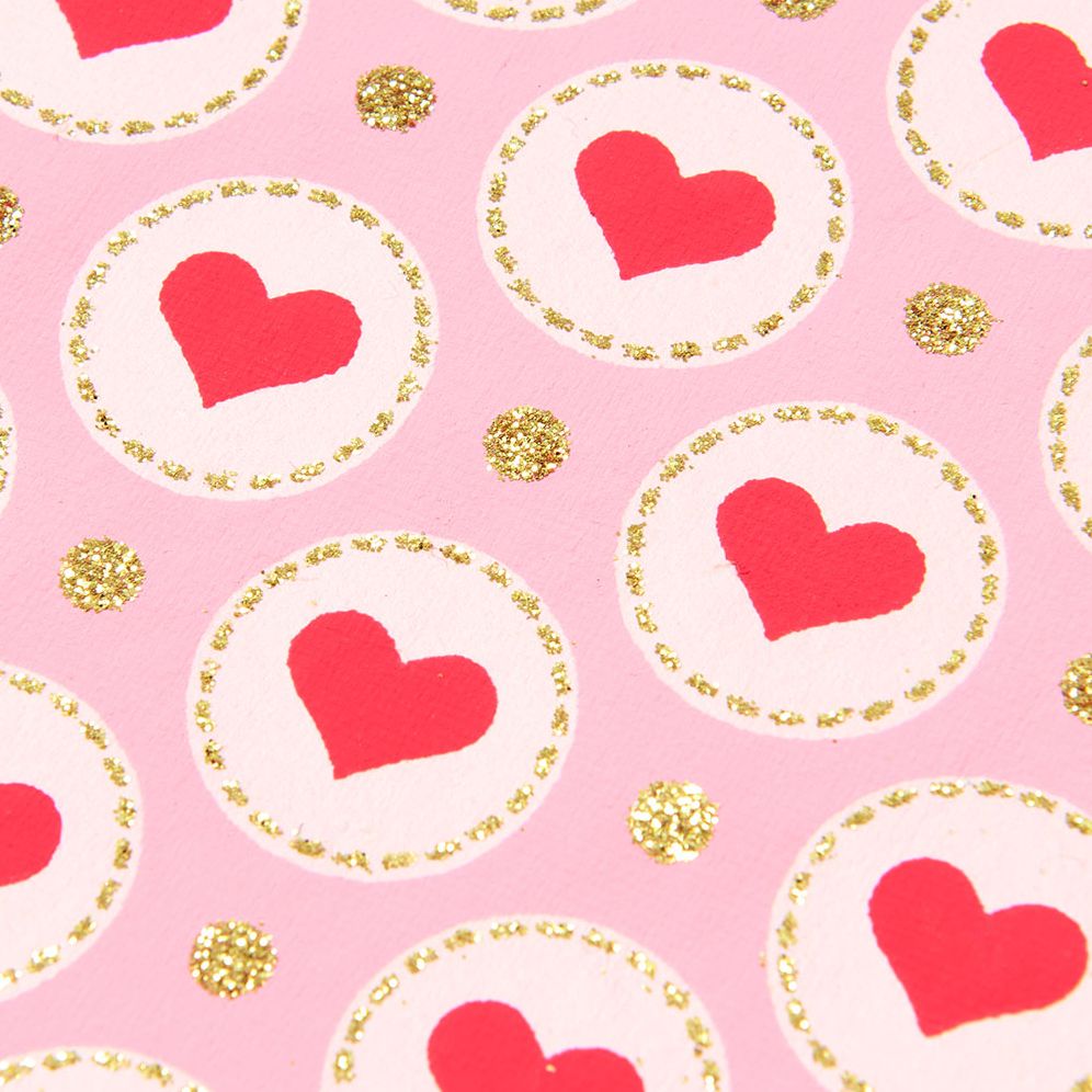 Alternative view of Pink & Red Hearts Handmade Paper