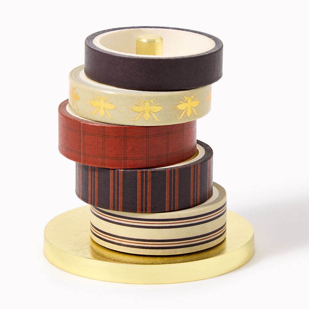 Choc Stripe Paper Wasp Washi Set & Stand - Image 2