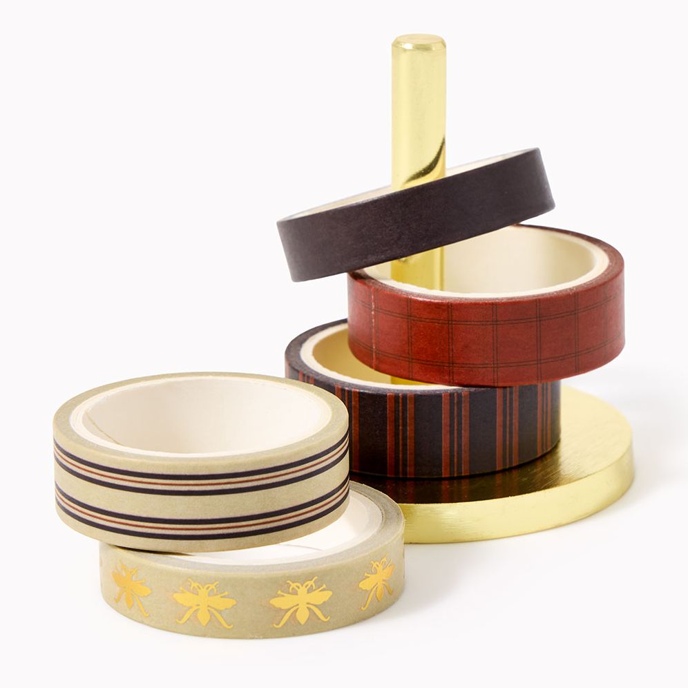 Choc Stripe Paper Wasp Washi Set & Stand - Image 3