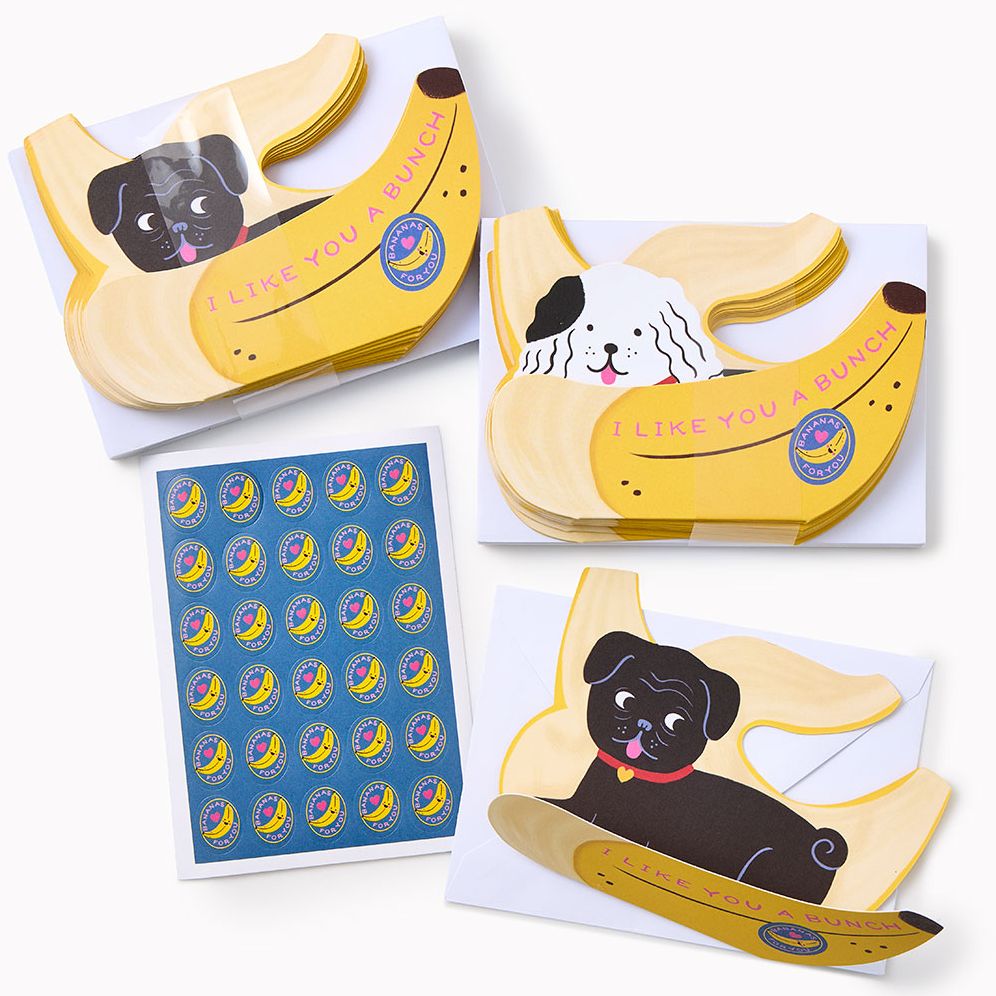 Alternative view of Valentines Banana Pups Classroom Stationery Set
