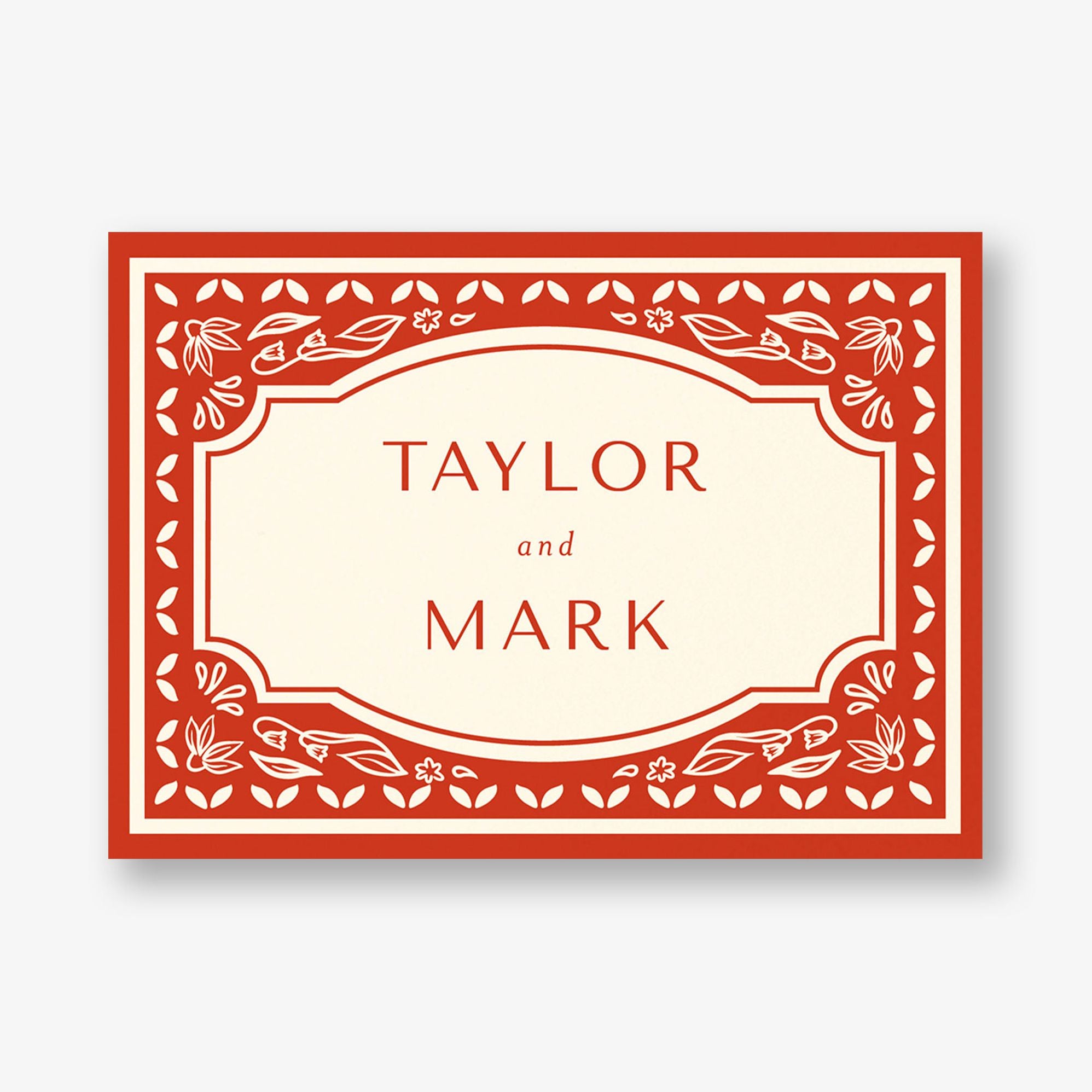 Folk Frame Stationery Card