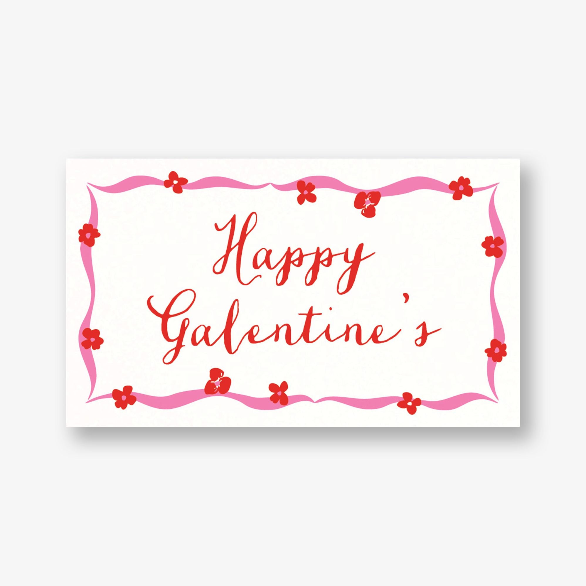 Floral Brushstroke Mini Valentine Card