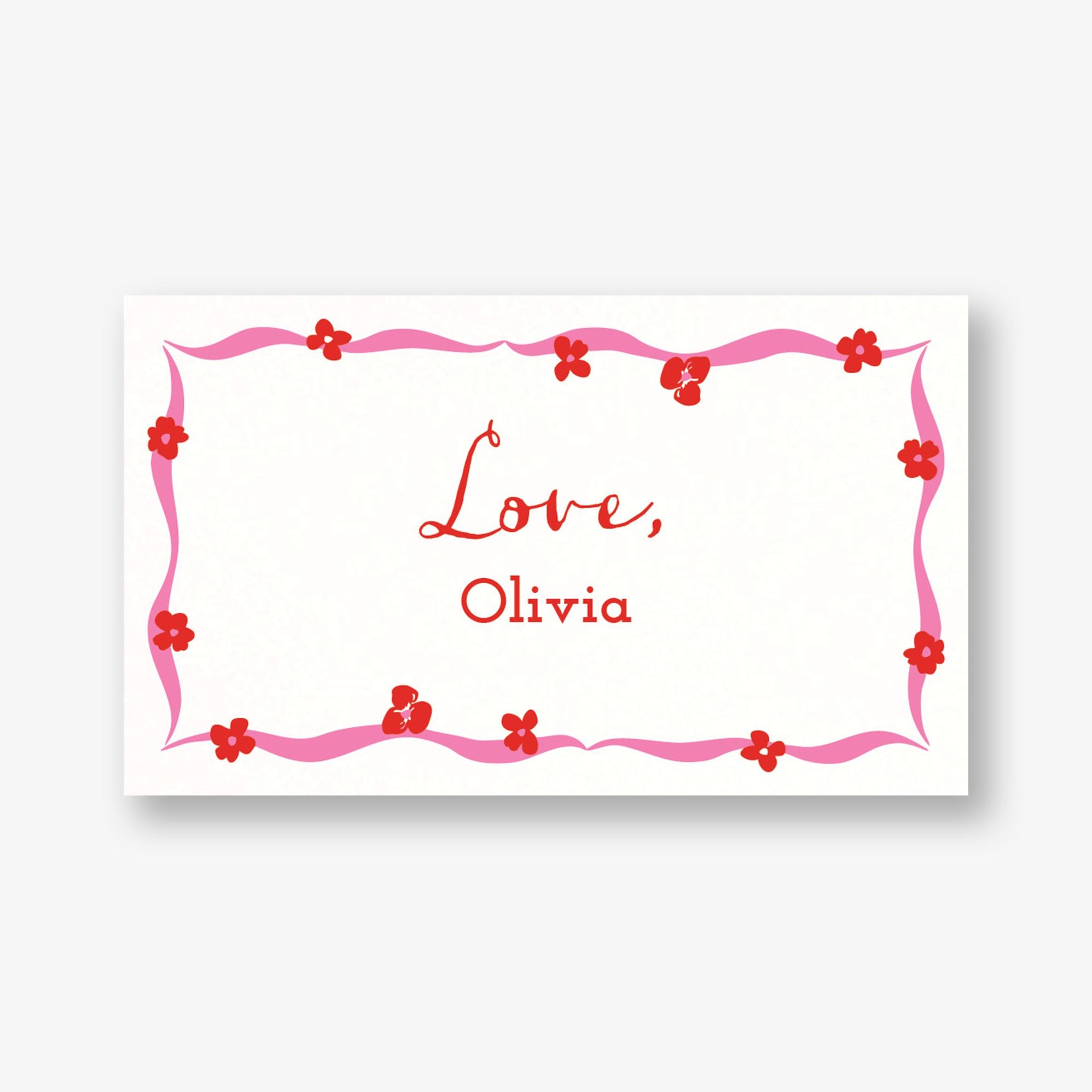 Alternative view of Floral Brushstroke Mini Valentine Card