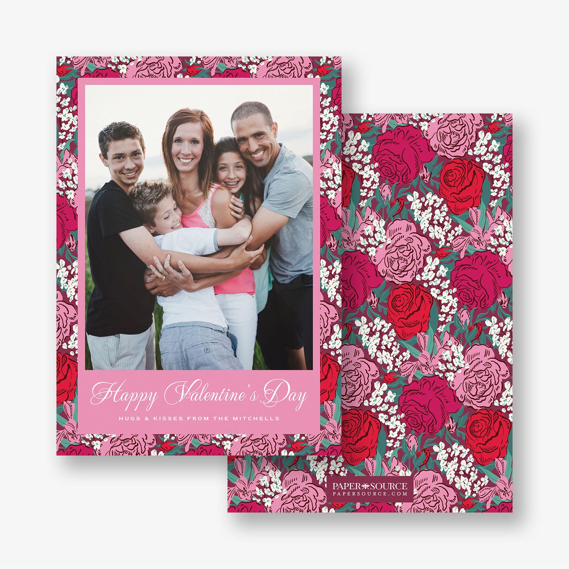 Blushing Rose Valentine Photo Card - Image 3