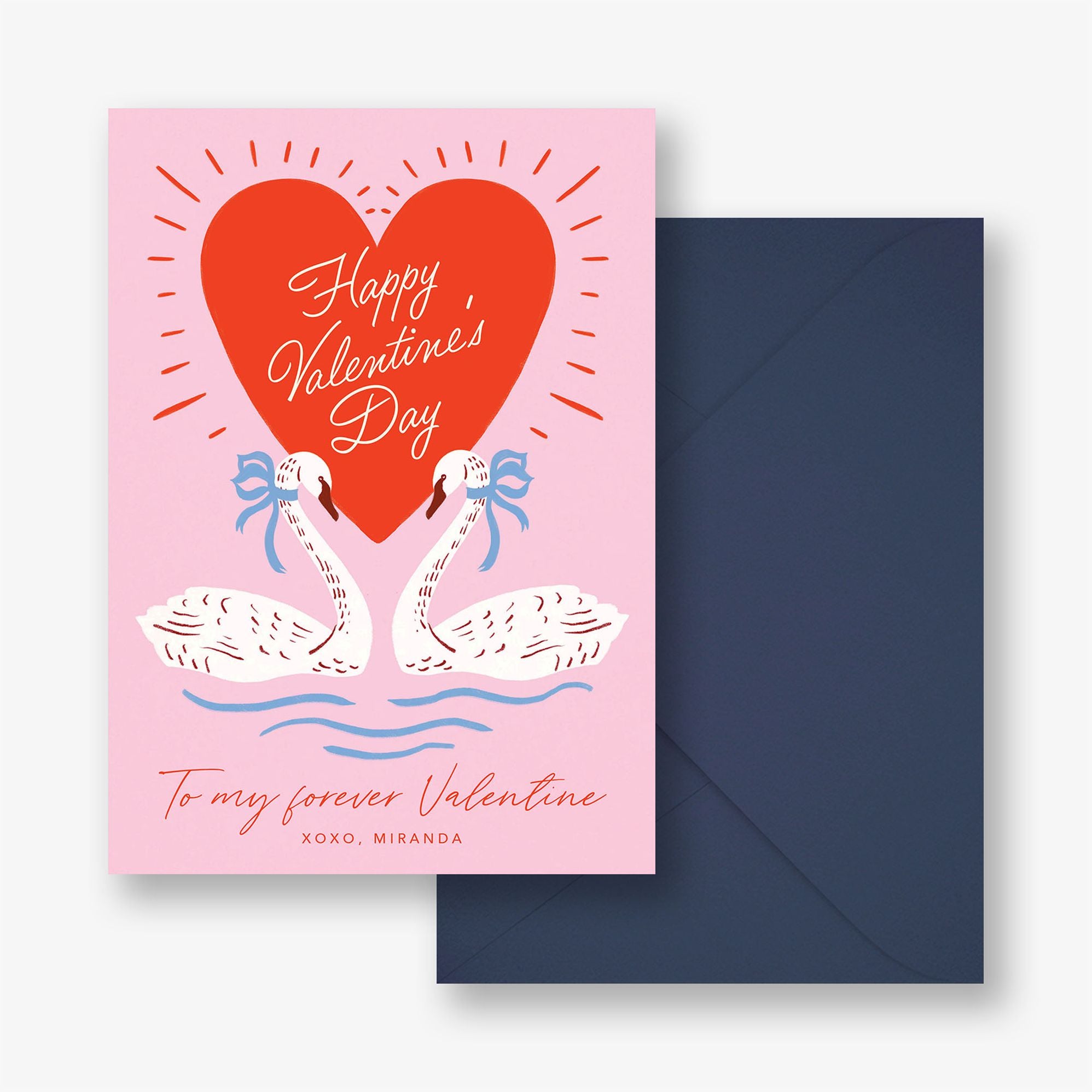 Sweet Swans Valentine Card - Image 3