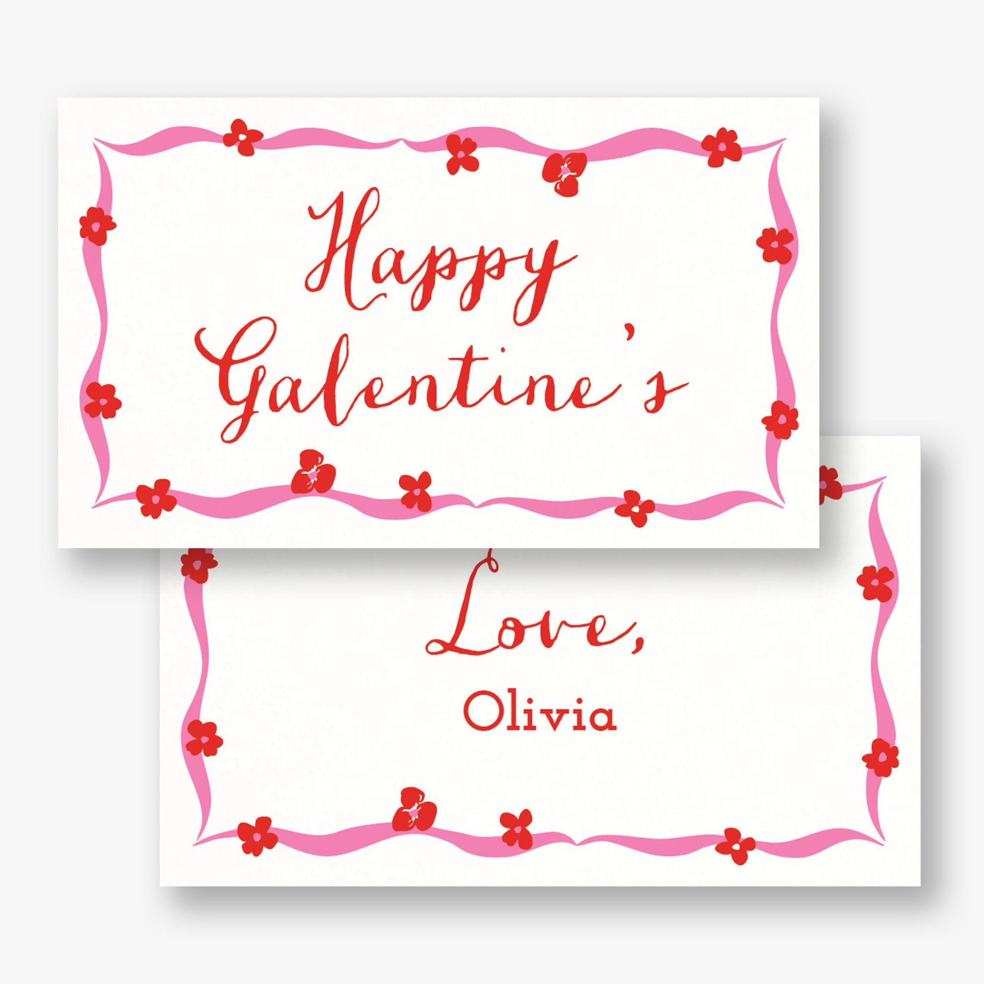 Floral Brushstroke Mini Valentine Card - Image 3