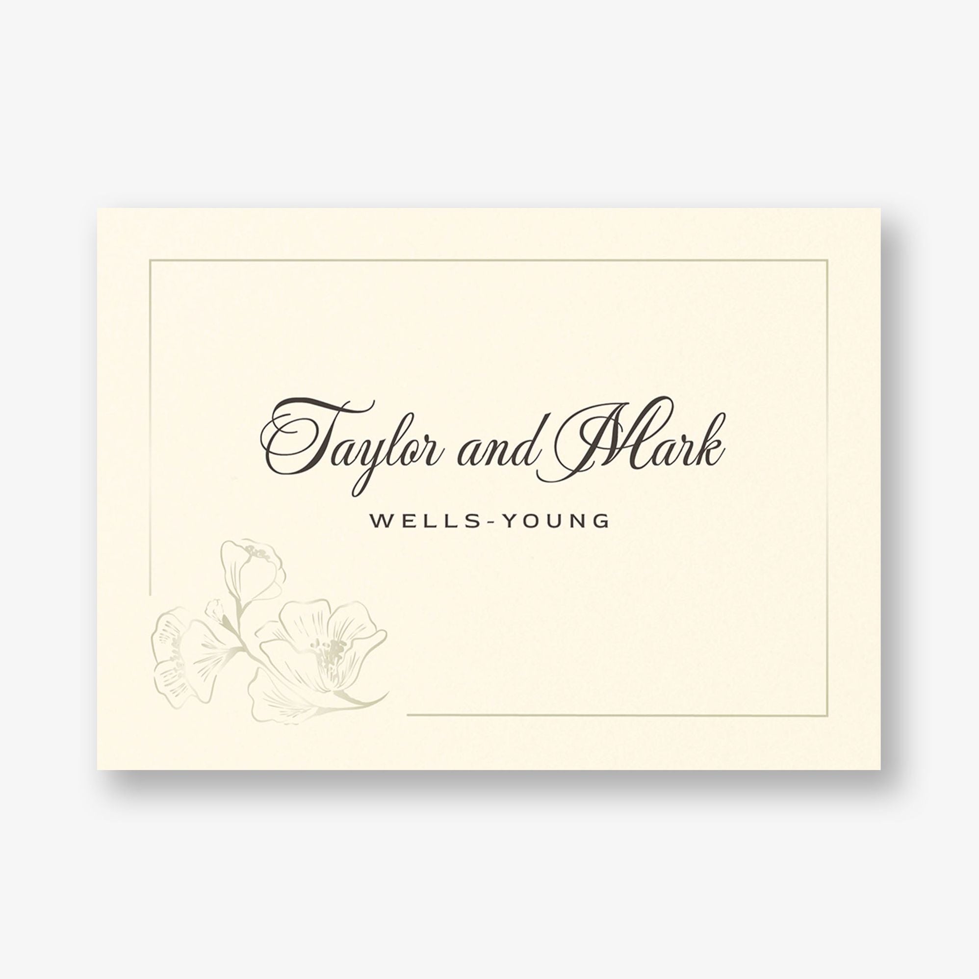 Vintage Magnolia Frame Foil Thank You Card - Image 3