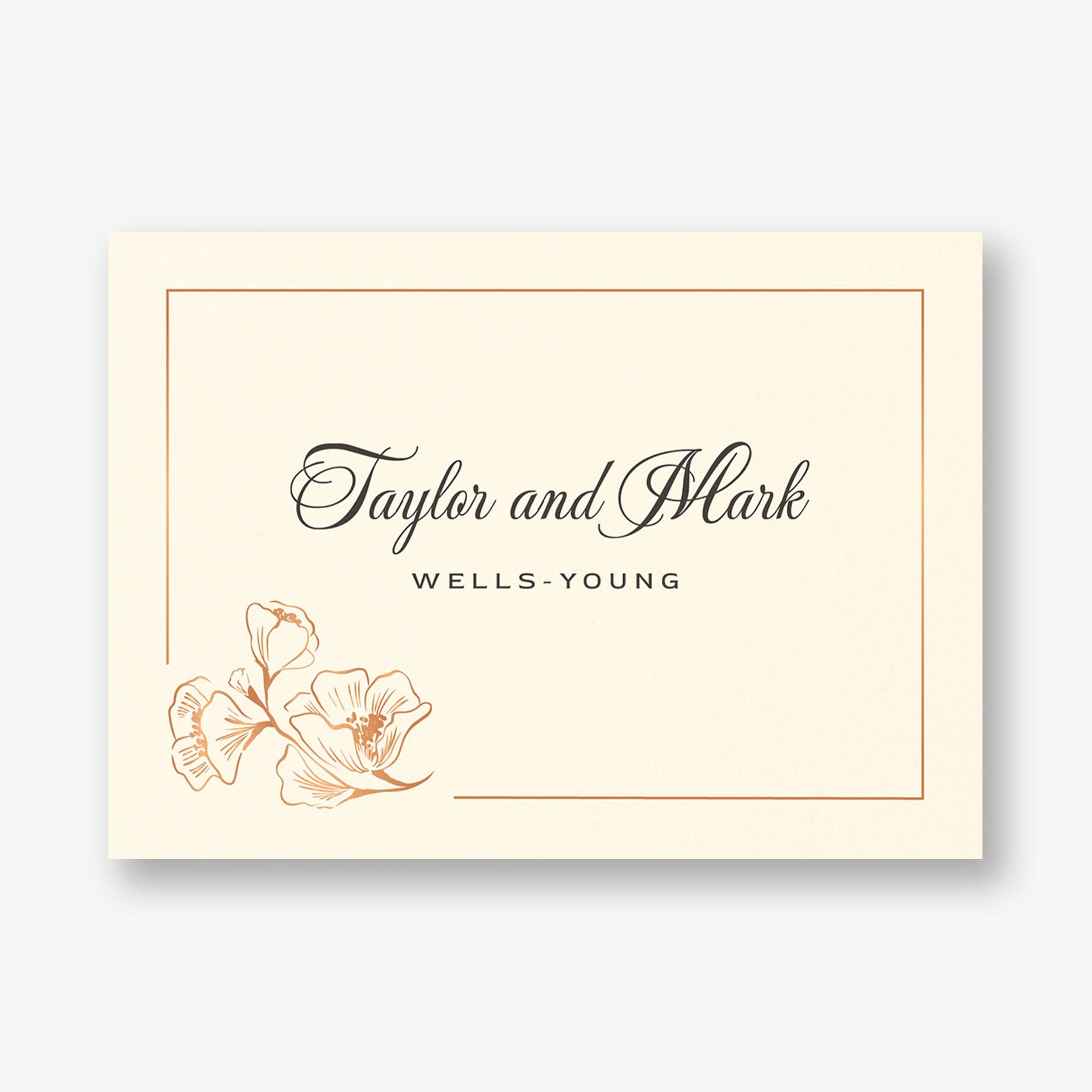 Vintage Magnolia Frame Foil Thank You Card - Image 4