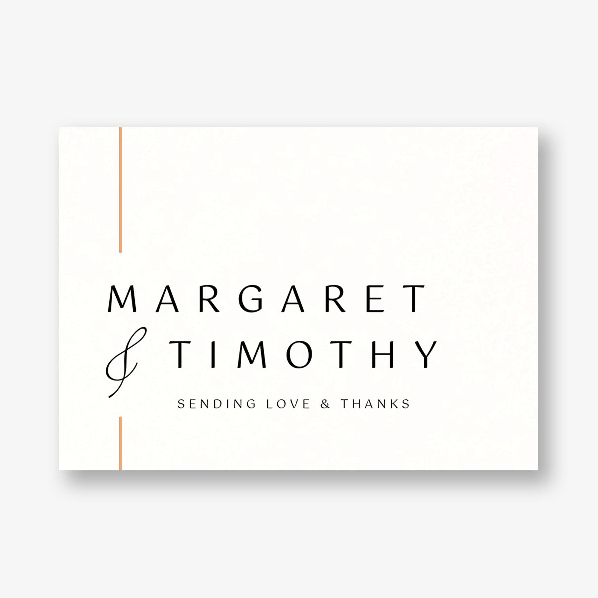 Contemporary Borderline Foil Thank You Card - Image 3