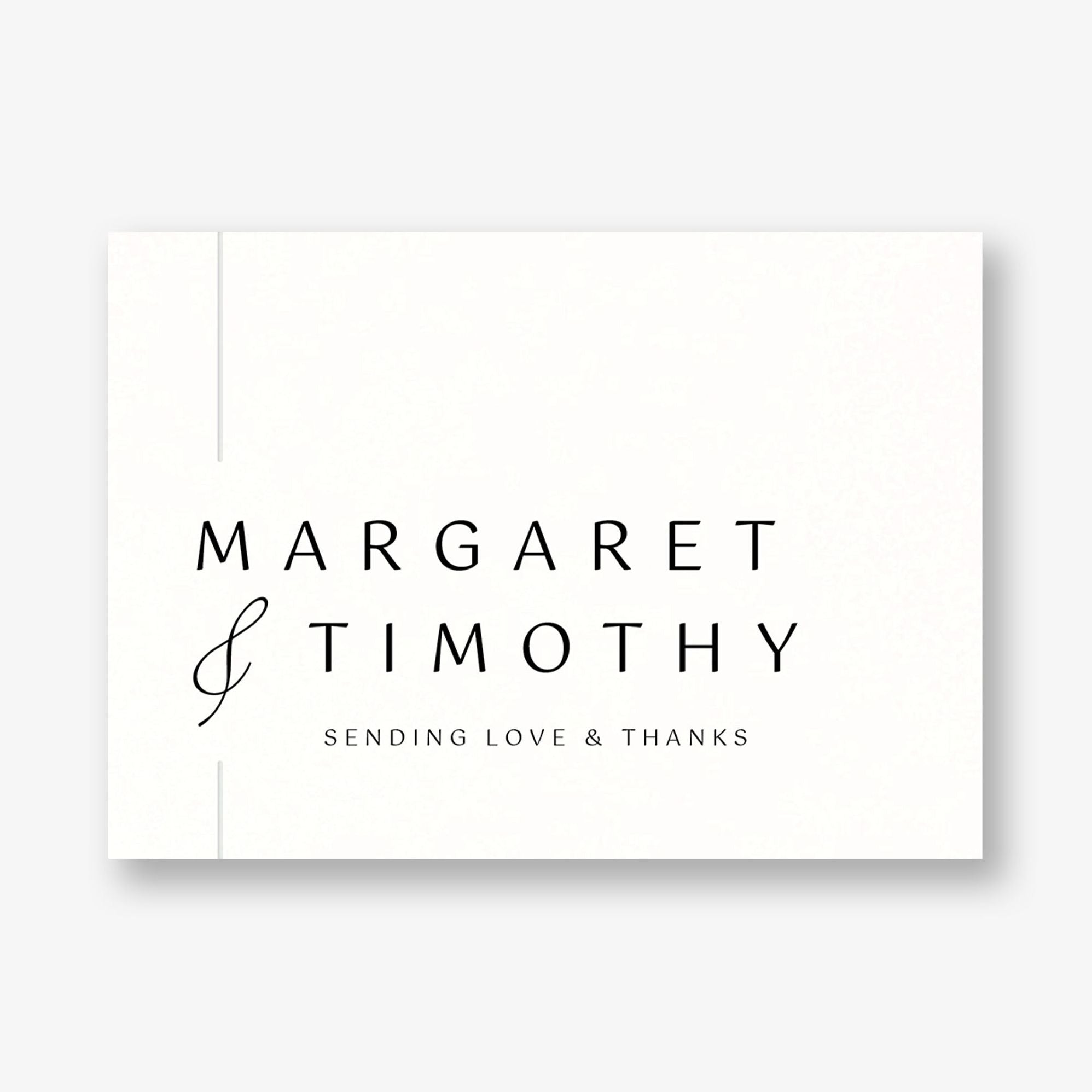 Contemporary Borderline Foil Thank You Card - Image 4