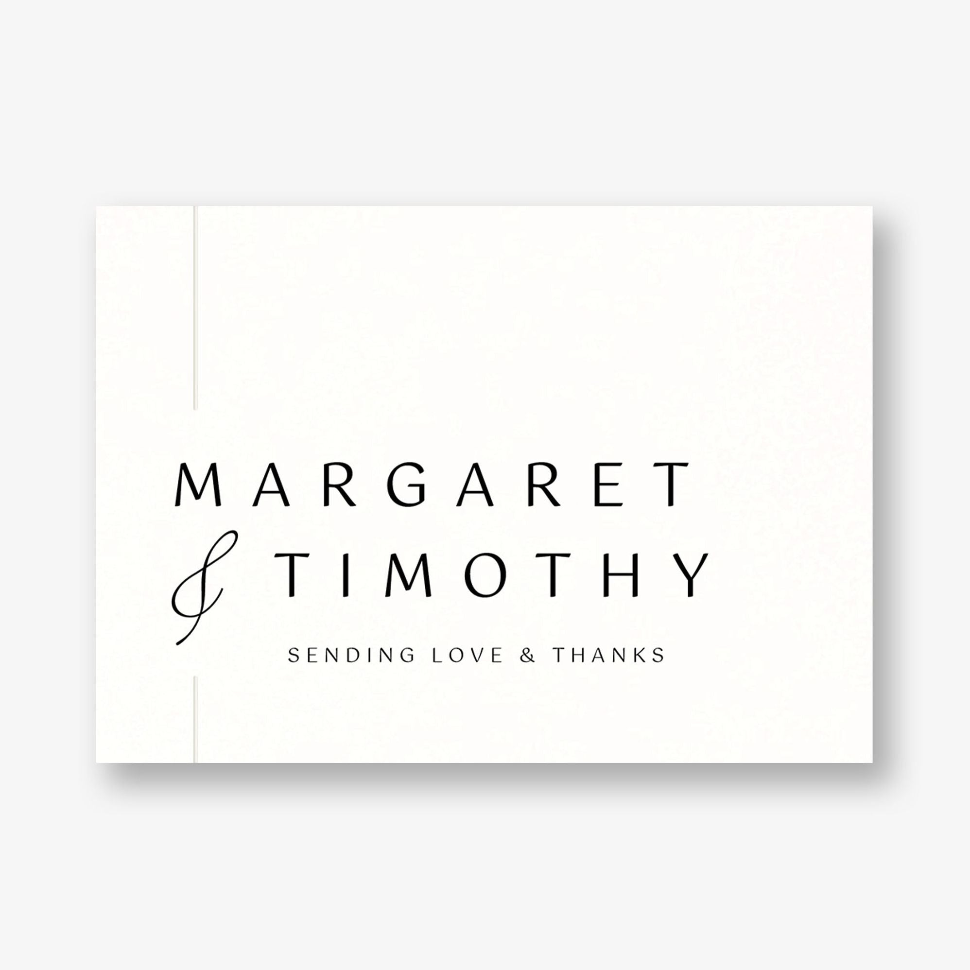 Contemporary Borderline Foil Thank You Card - Image 5