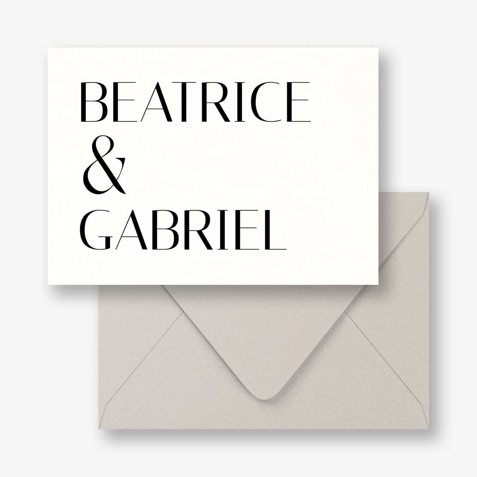 Alternative view of Stacked Deco Type Stationery Card