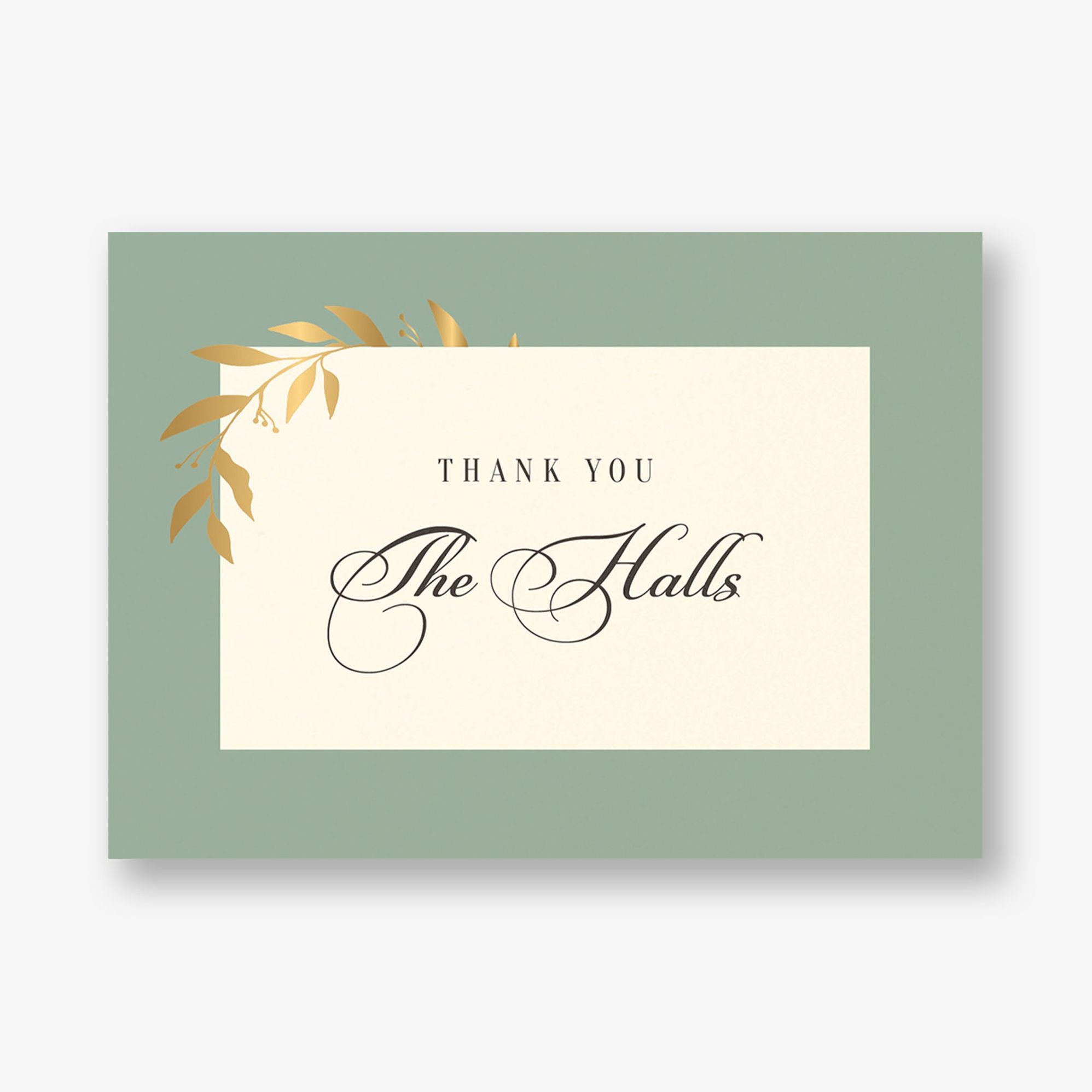 Alternative view of Wrapped Vines Foil Thank You Card