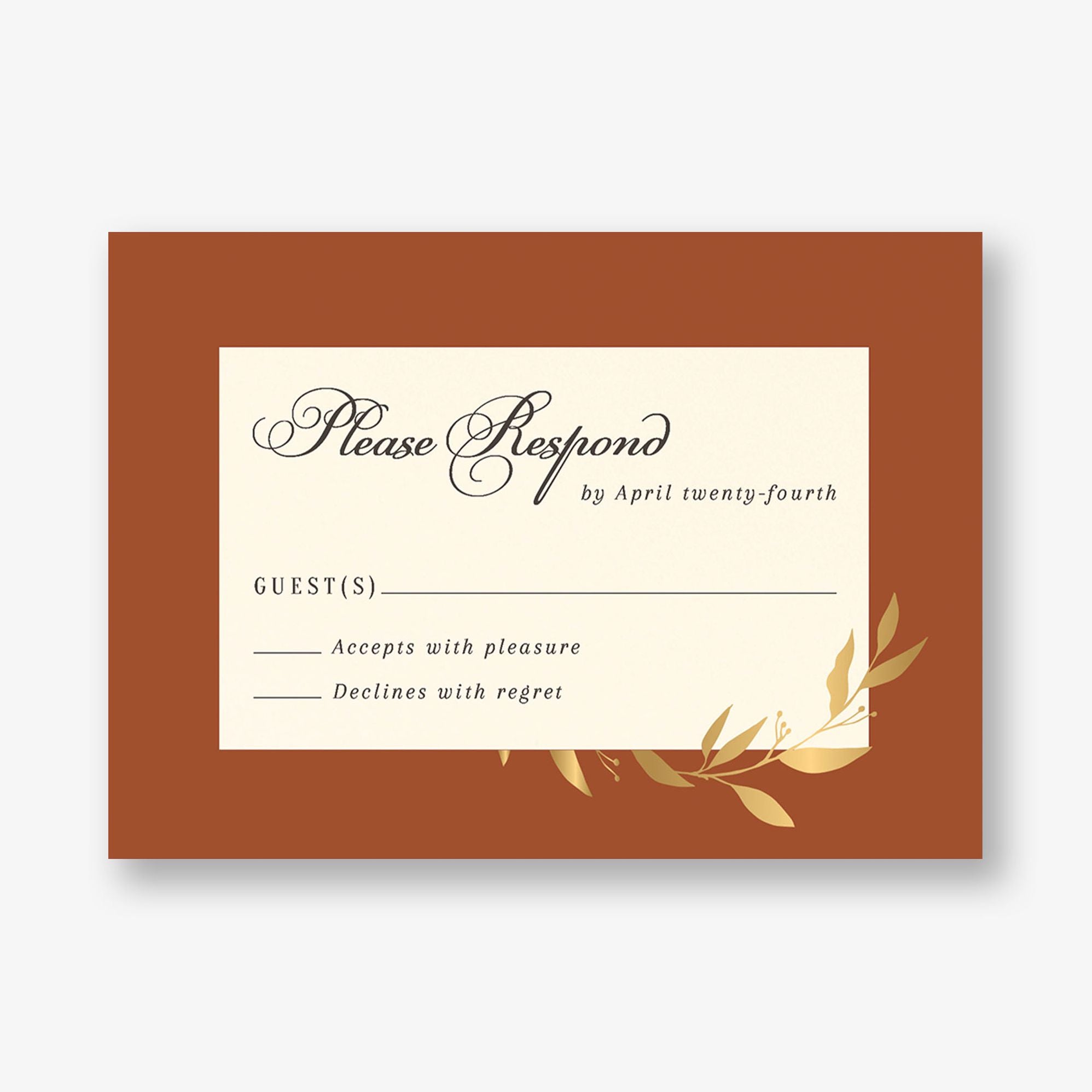 Wrapped Vines Foil Response Card - Image 3