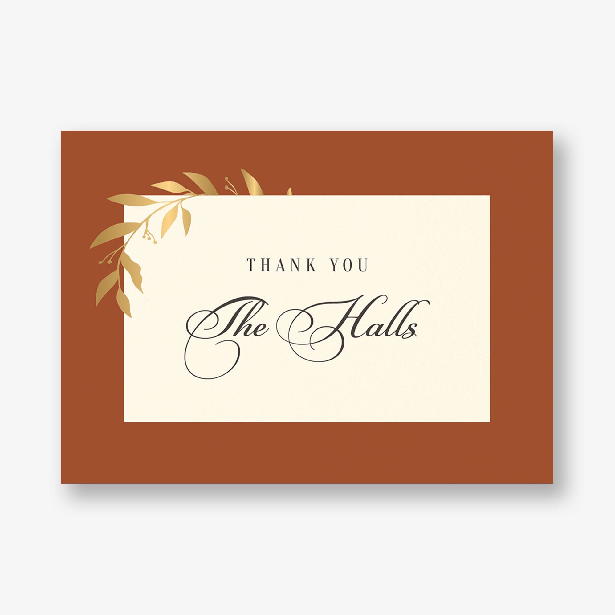 Wrapped Vines Foil Thank You Card - Image 4