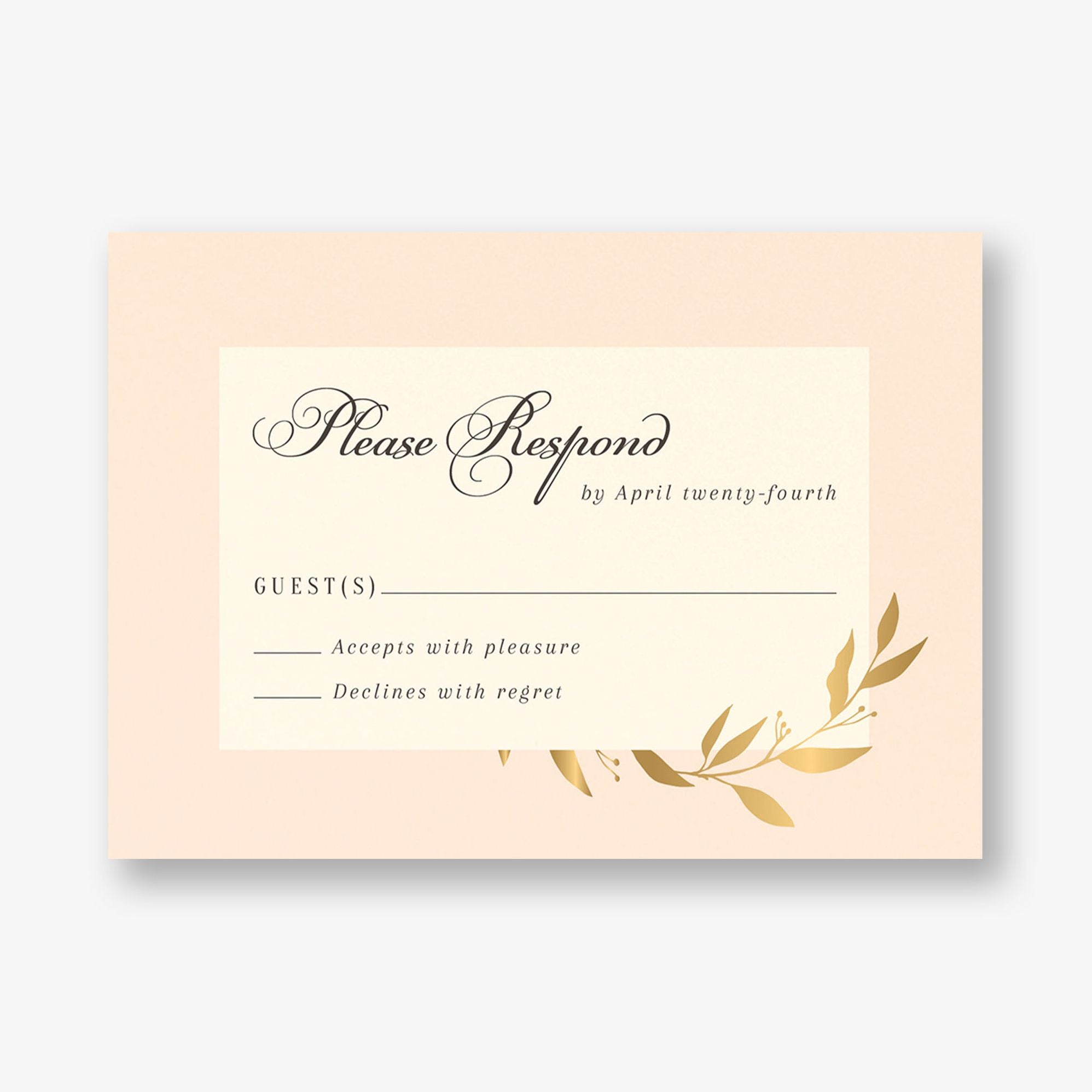 Wrapped Vines Foil Response Card - Image 5