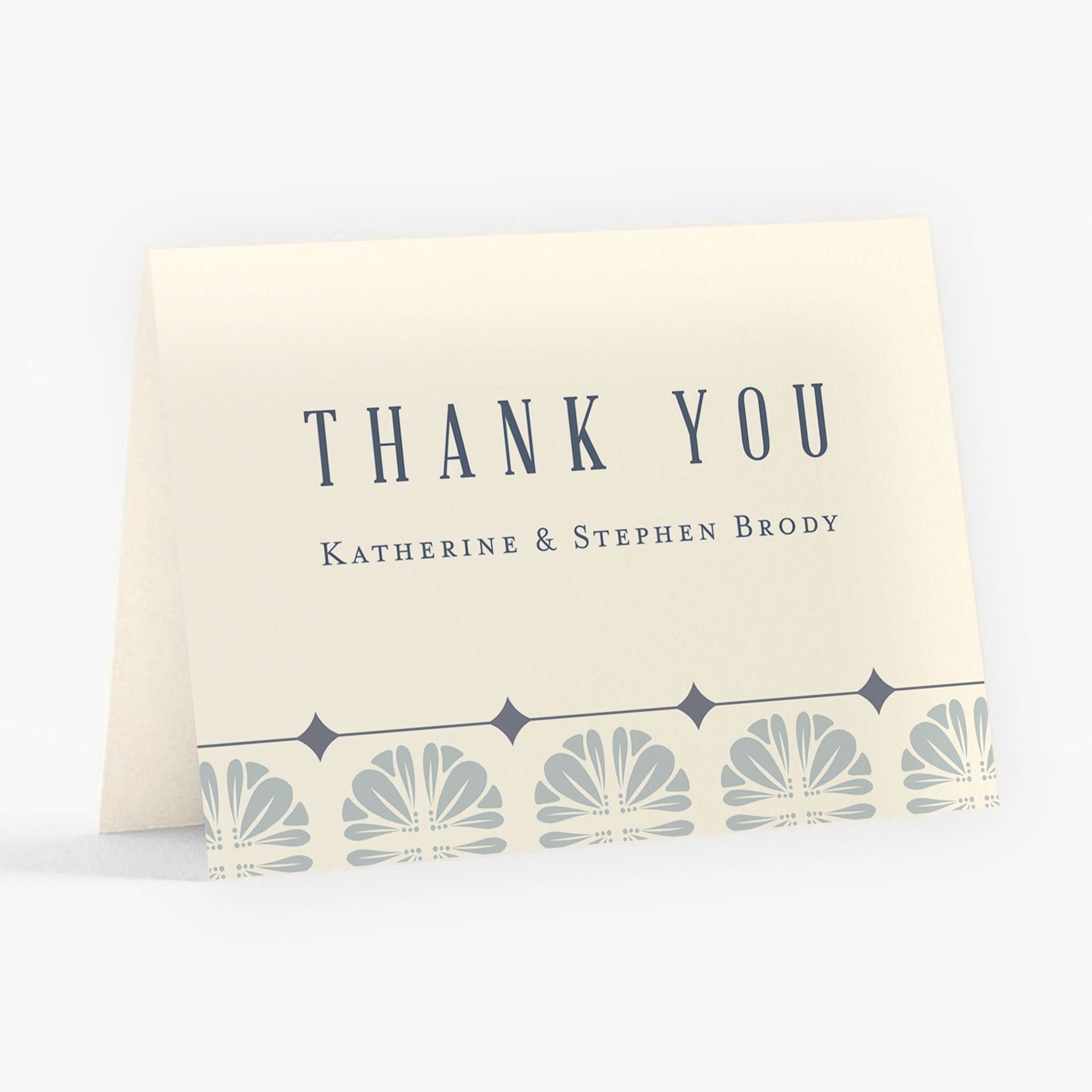 Alternative view of Scalloped Tile Thank You Card