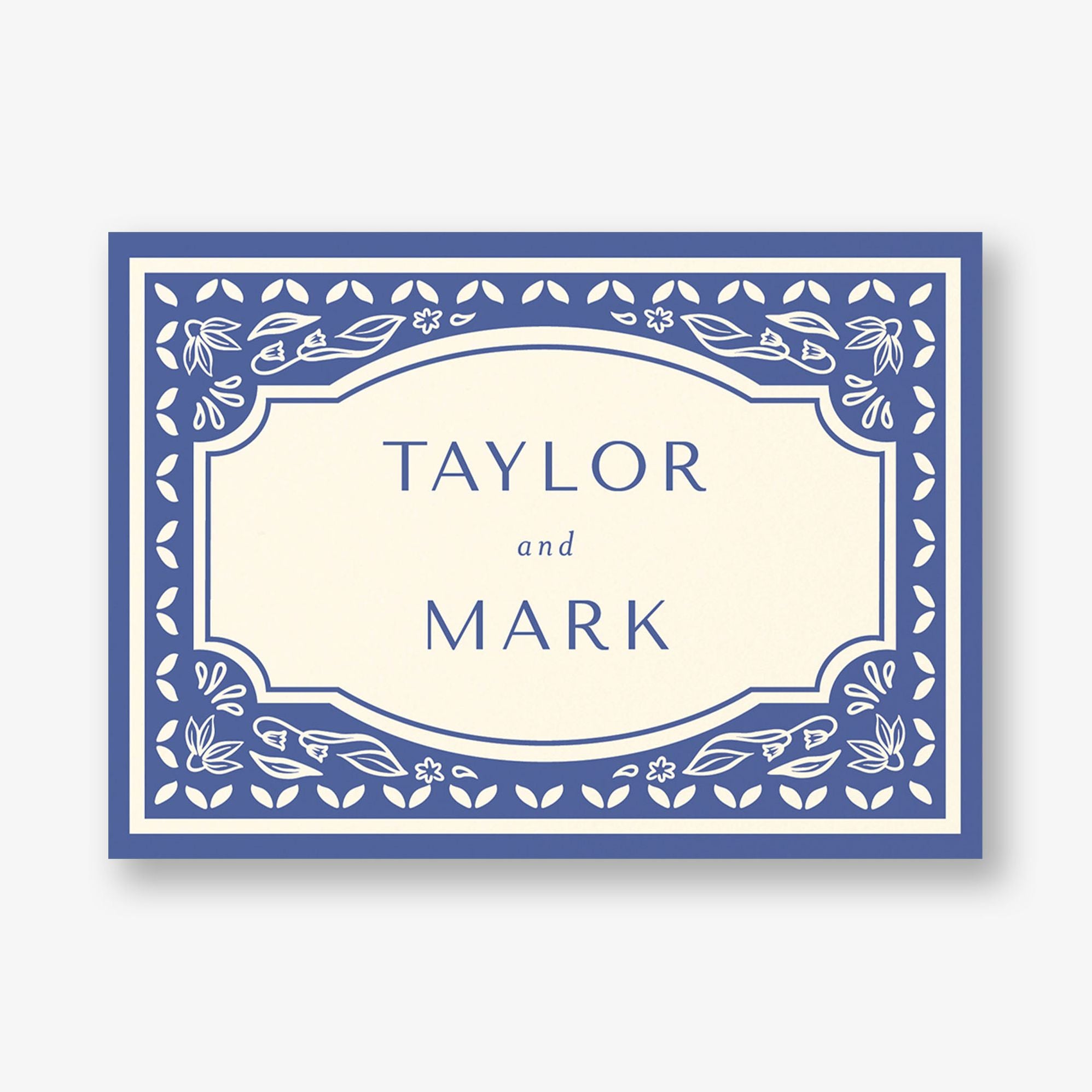 Alternative view of Folk Frame Stationery Card