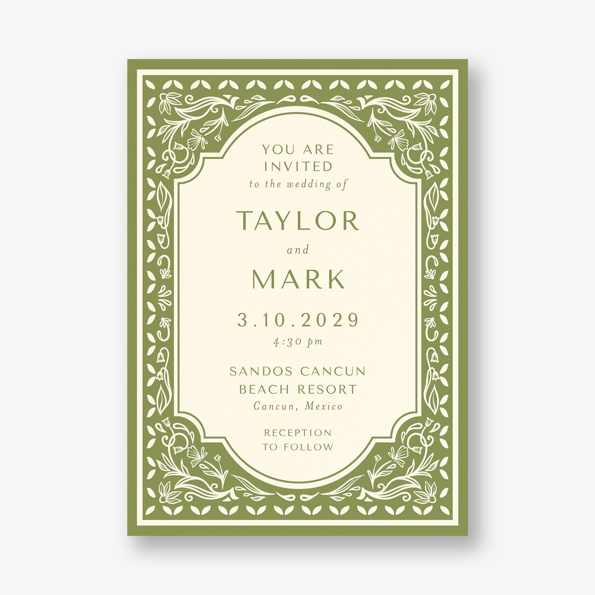 Folk Frame Wedding Invitation - Image 5