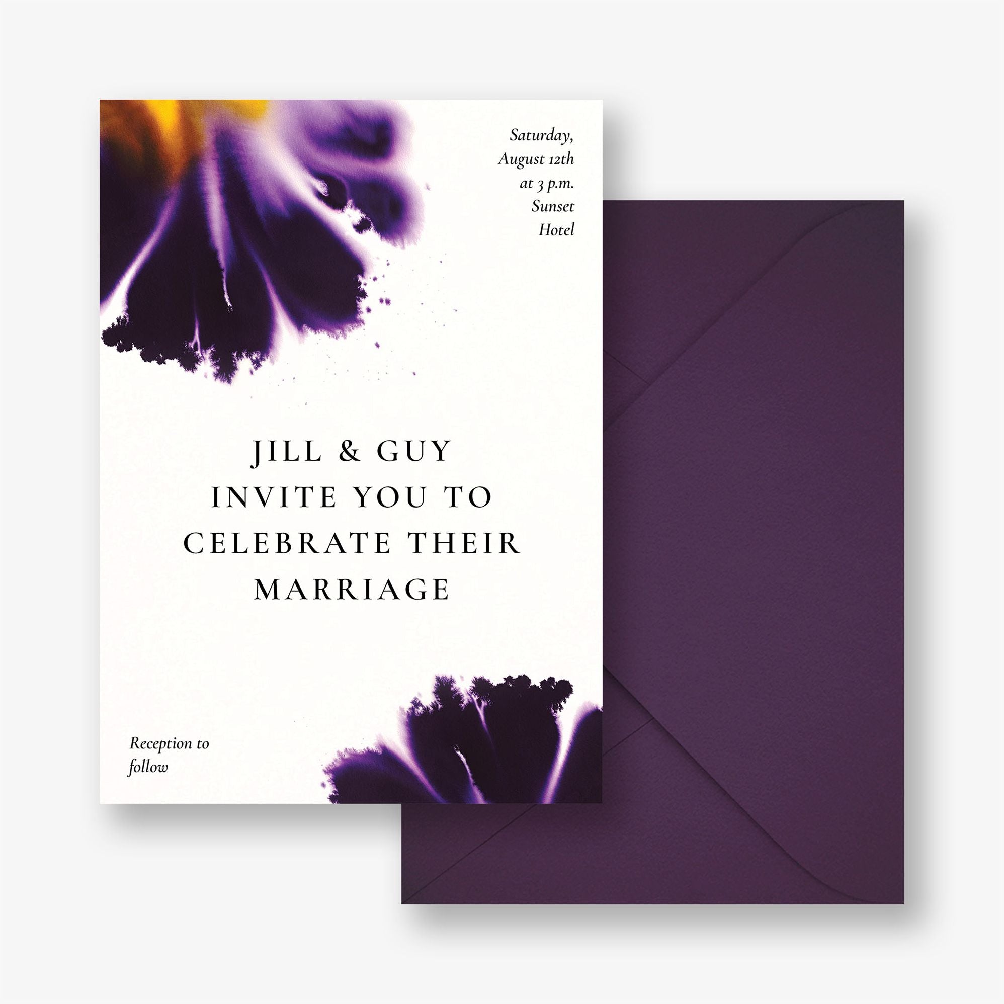 Alternative view of Ink and Bloom Wedding Invitation