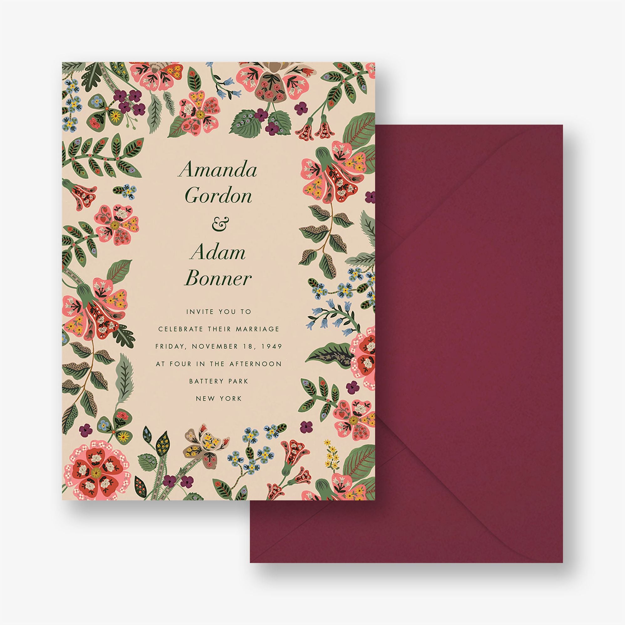 Alternative view of Gracie Border Wedding Invitation