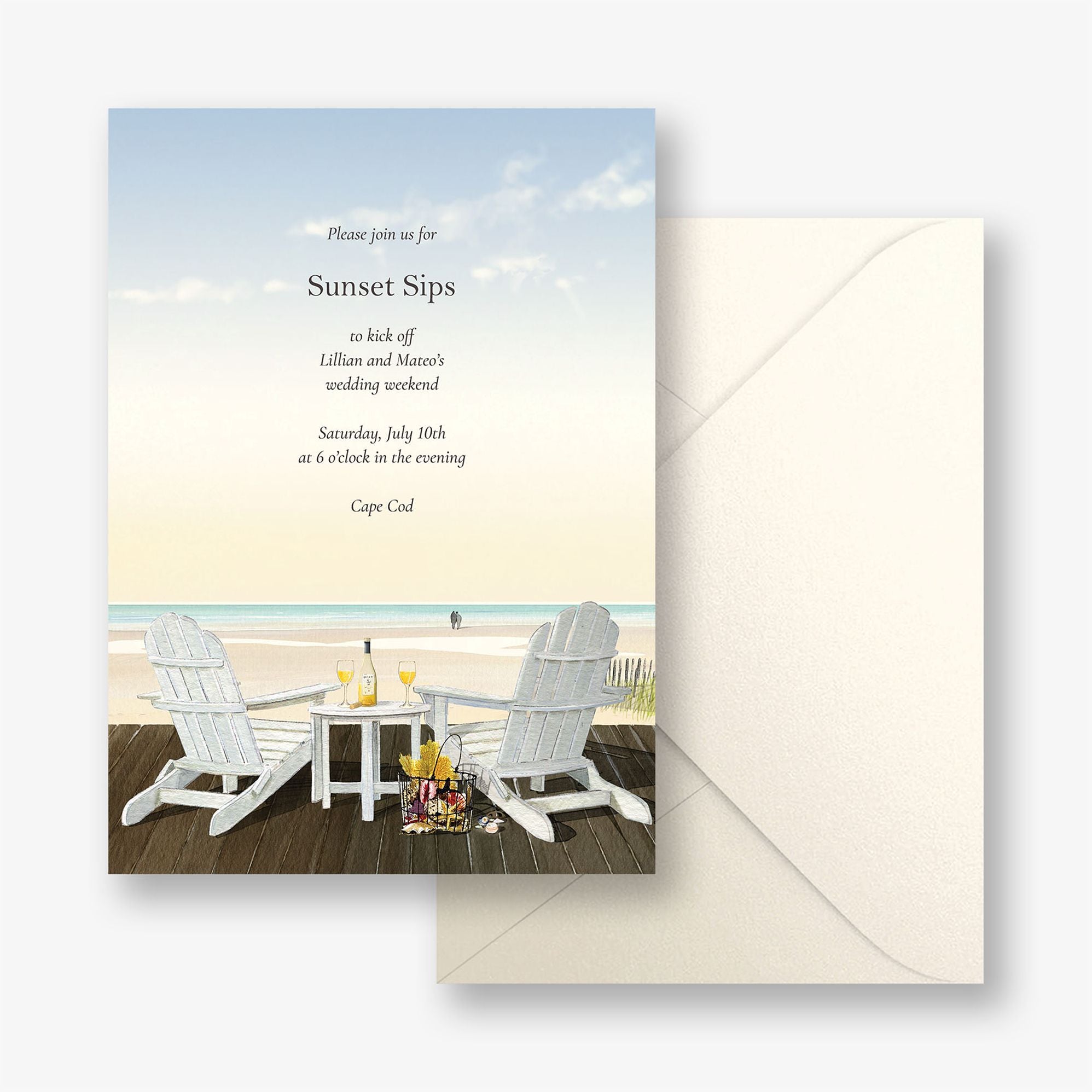 Alternative view of Beach Sunset Wedding Invitation