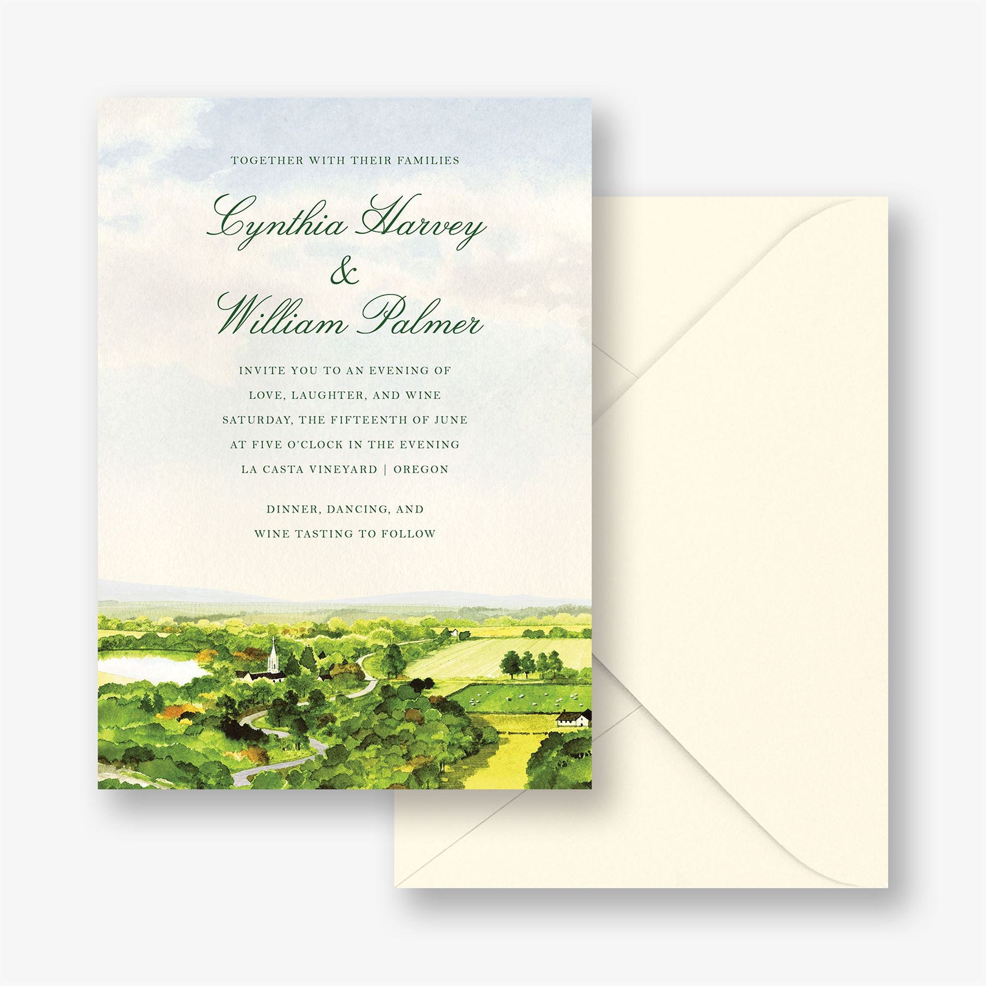 Vineyard Views Wedding Invitation - Image 3
