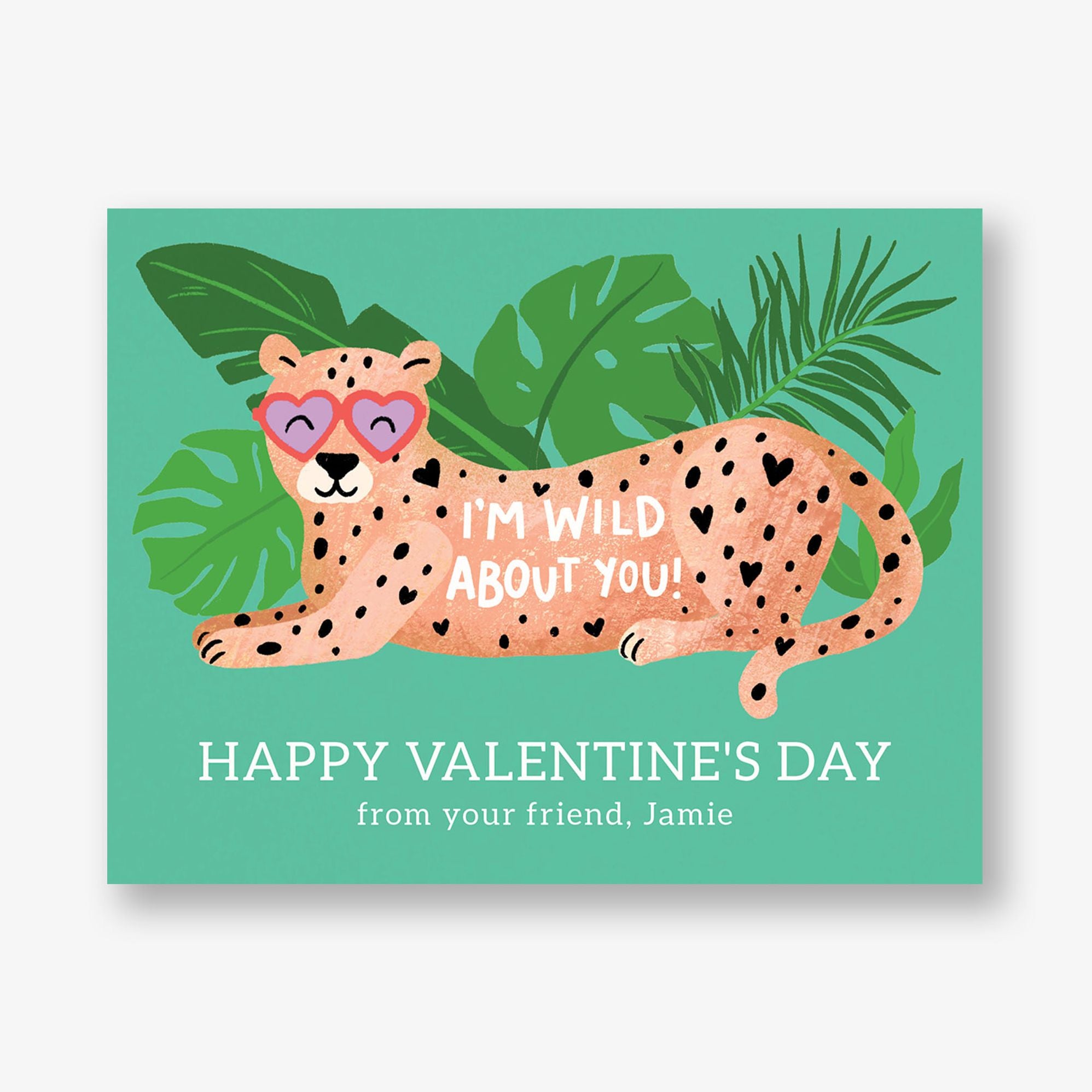 Wild About You Custom Valentine Card