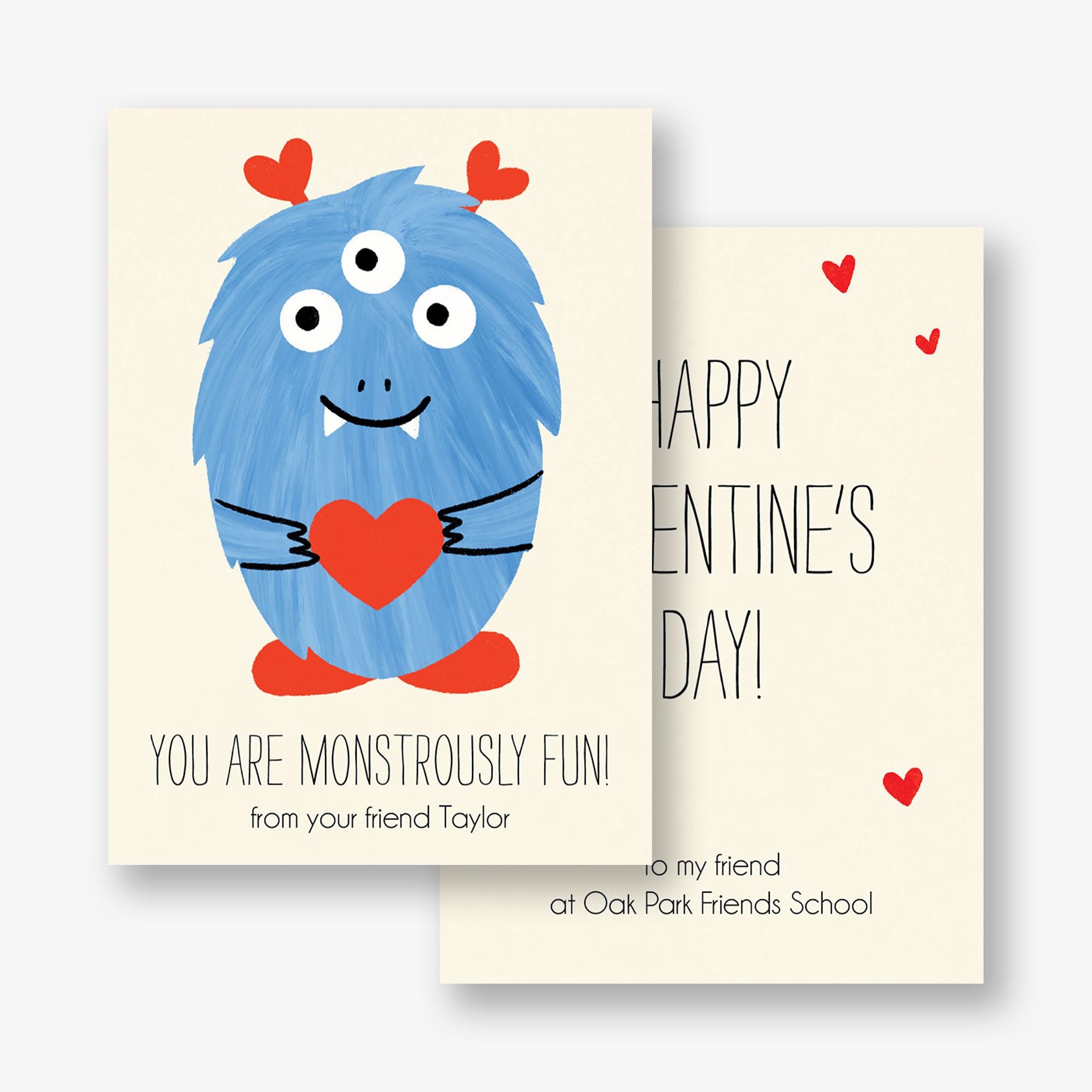 Alternative view of Love Monster Custom Valentine Card