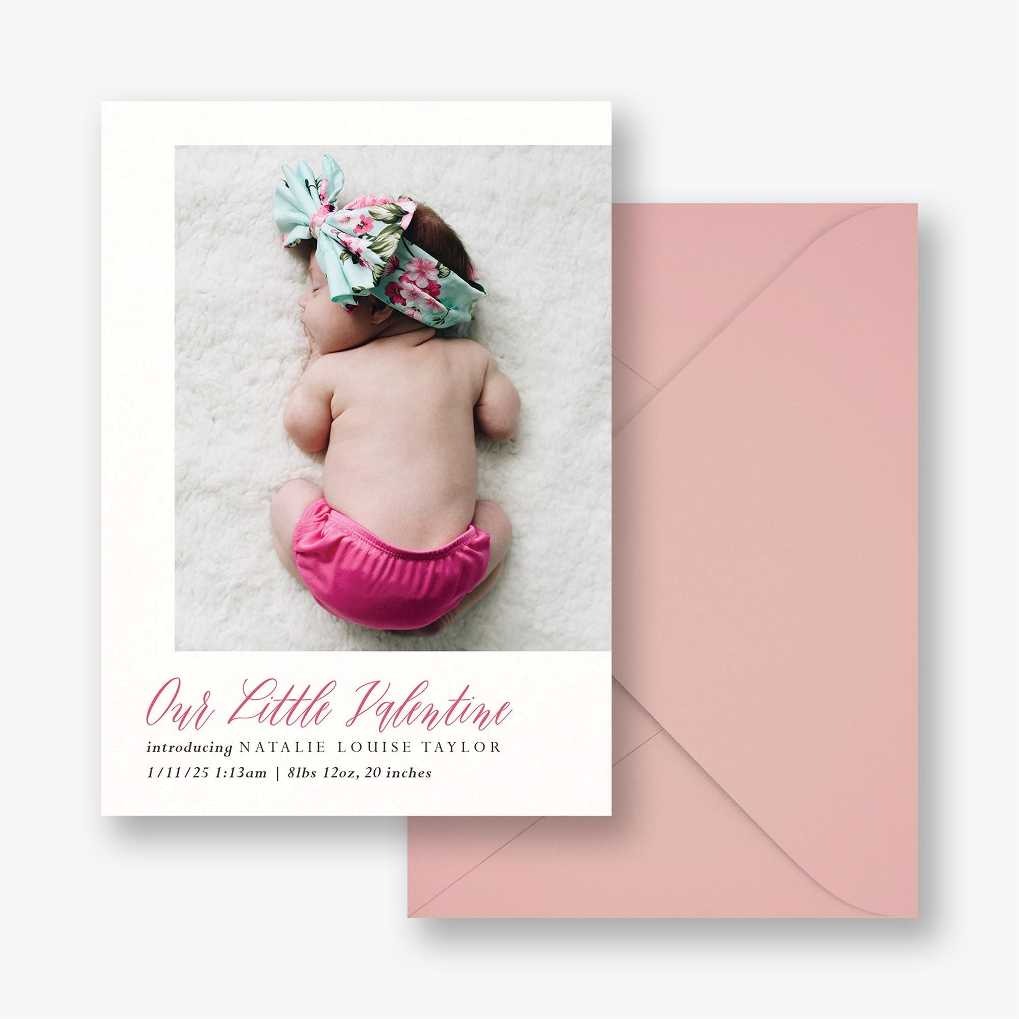 Alternative view of Our Little Valentine Photo Card