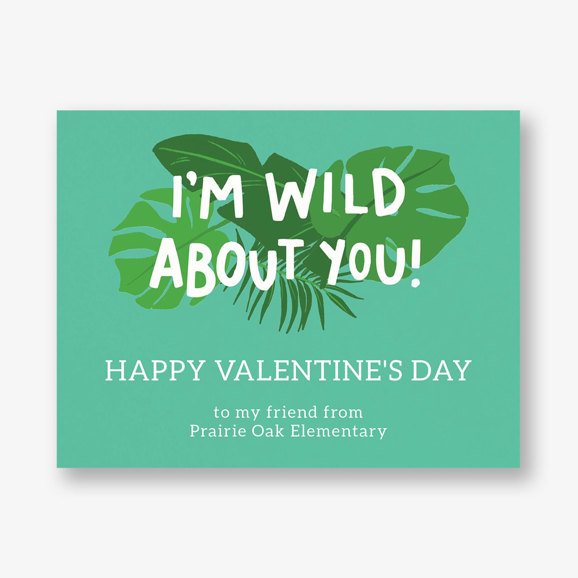 Alternative view of Wild About You Custom Valentine Card
